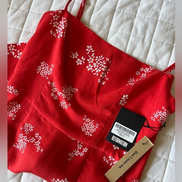 SOLD - Reformation Red Mini Dress - Picture 2 of 3